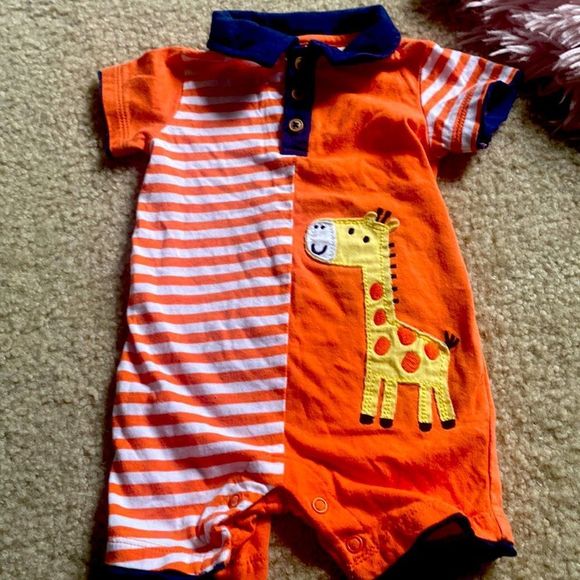 First Impressions Other - 4/$20- First Impressions Summer Giraffe onezie |0-3M|